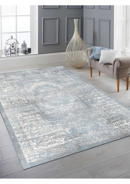 Dijital Baskılı Yıkanabilir Kaymaz Taban Salon ve Oturma Odası Halısı 6191H
