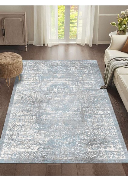 Dijital Baskılı Yıkanabilir Kaymaz Taban Salon ve Oturma Odası Halısı 6191H