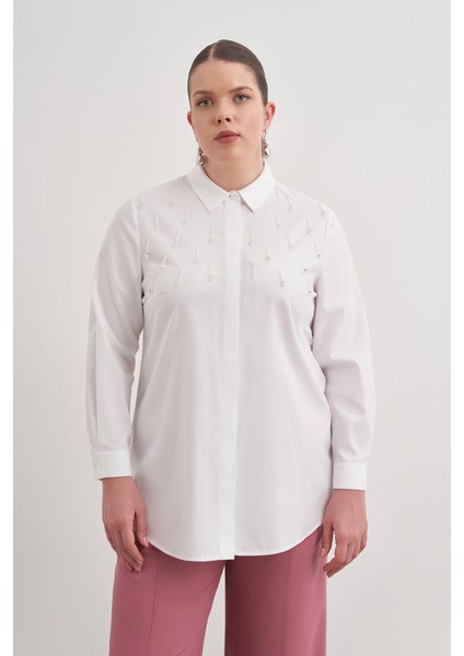 Işlemeli Cotton Gömlek modelleri