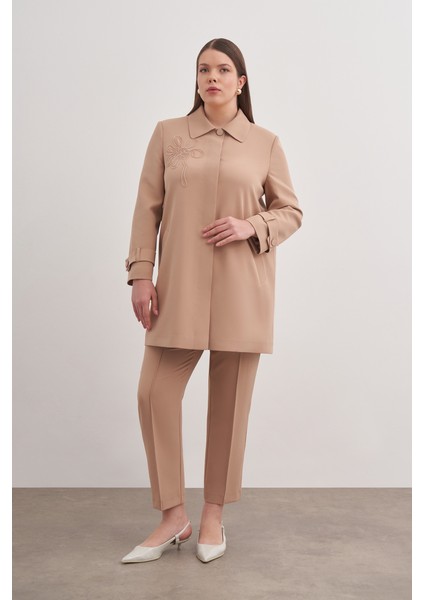 Boncuk Nakış Işlemeli Cepli Kap