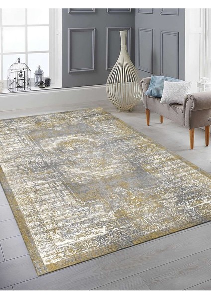 Dijital Baskılı Yıkanabilir Kaymaz Taban Salon ve Oturma Odası Halısı 6191H