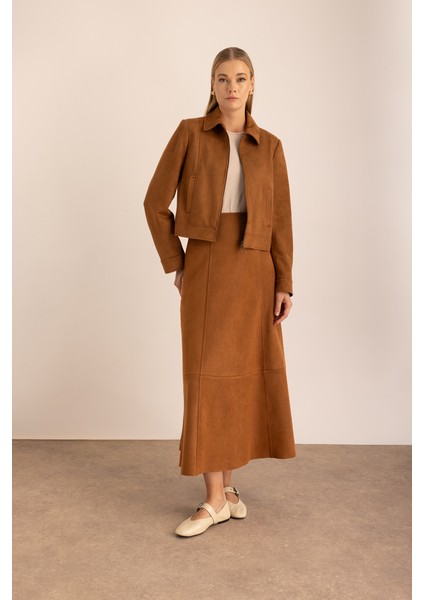 Fermuarlı Süet Kutu Ceket fiyatları