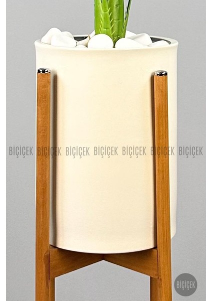 150 cm Areka Ağacı Ayaklı Metal Saksıda