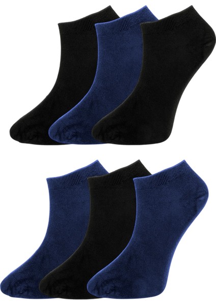 6'lı Erkek Karışık Renk Pamuklu Kaliteli Patik Çorap