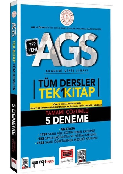 2025 Meb Ags Tüm Dersler Tek Kitap Tamamı Çözümlü 5 Deneme