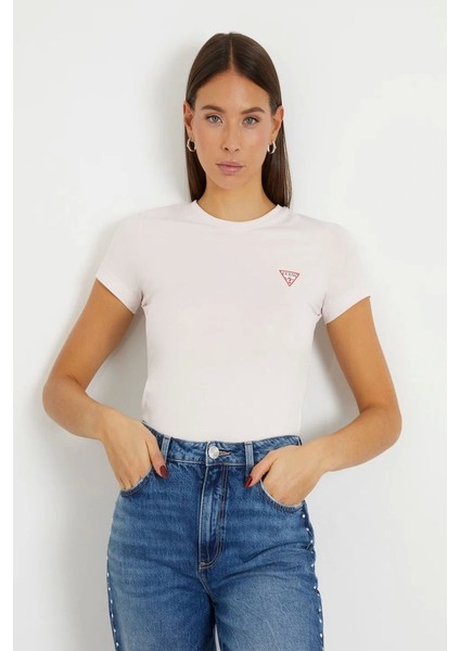 Kadın Beyaz Logolu T-Shirt fiyatları