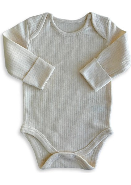 Qiza Unisex Uzun Kollu Kendinden Patikli Zıbın - Bebek Bodysuit