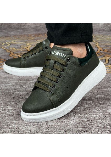 Haki Renk Mcqueen Style Spor Ayakkabı Günlük Sneaker Ortopedik Tabanlı 310