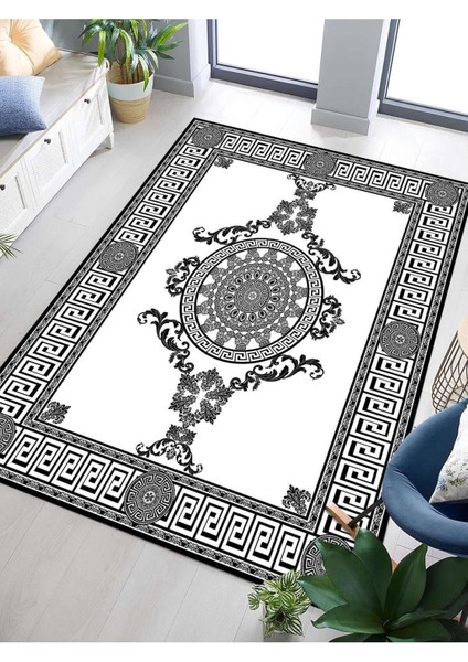 Dijital Baskılı Yıkanabilir Kaymaz Taban Salon ve Oturma Odası Halısı 0028H