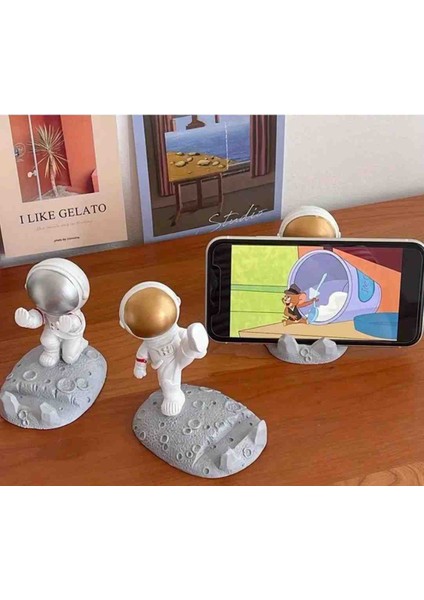 Astronot Telefon Tutacağı Masaüstü Cep Telefonu Tablet Tutucu