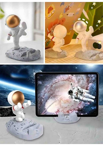 Astronot Telefon Tutacağı Masaüstü Cep Telefonu Tablet Tutucu