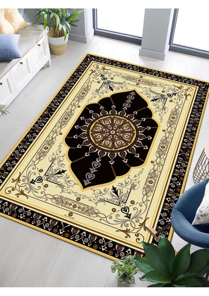 Dijital Baskılı Yıkanabilir Kaymaz Taban Salon ve Oturma Odası Halısı 0380H