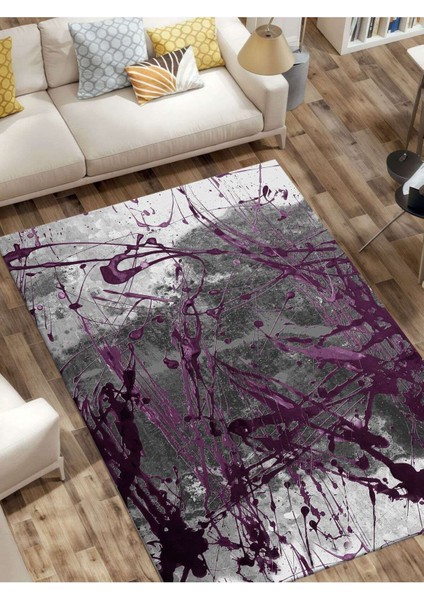 Dijital Baskılı Yıkanabilir Kaymaz Taban Salon ve Oturma Odası Halısı 0707H