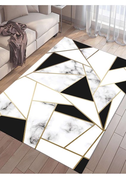 Dijital Baskılı Yıkanabilir Kaymaz Taban Salon ve Oturma Odası Halısı 0667H