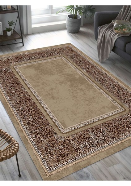 Dijital Baskılı Yıkanabilir Kaymaz Taban Salon ve Oturma Odası Halısı 3054H