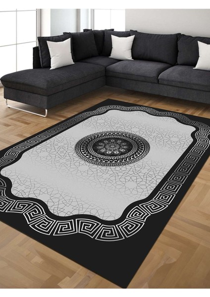 Dijital Baskılı Yıkanabilir Kaymaz Taban Salon ve Oturma Odası Halısı 4026H