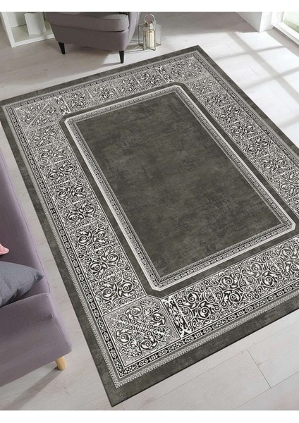 Dijital Baskılı Yıkanabilir Kaymaz Taban Salon ve Oturma Odası Halısı 3054H