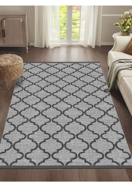 Dijital Baskılı Yıkanabilir Kaymaz Taban Salon ve Oturma Odası Halısı 6183H