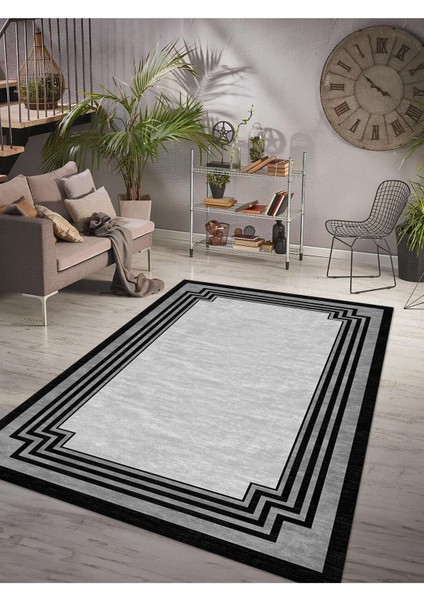 Dijital Baskılı Yıkanabilir Kaymaz Taban Salon ve Oturma Odası Halısı 6100H
