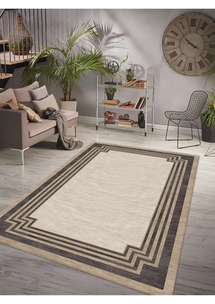 Dijital Baskılı Yıkanabilir Kaymaz Taban Salon ve Oturma Odası Halısı 6100H
