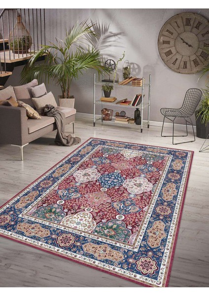 Dijital Baskılı Yıkanabilir Kaymaz Taban Salon ve Oturma Odası Halısı 1034H