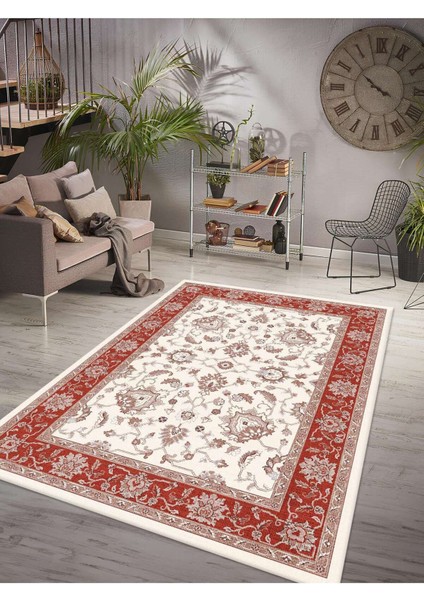 Dijital Baskılı Yıkanabilir Kaymaz Taban Salon ve Oturma Odası Halısı 6107H