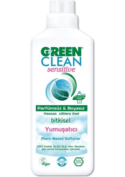 Nessiworld Green Clean Sensitive Parfümsüz Bitkisel Yumuşatıcı 1000ML