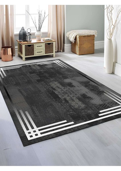 Dijital Baskılı Yıkanabilir Kaymaz Taban Salon ve Oturma Odası Halısı 6013H