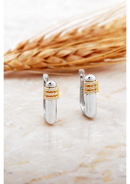 Dikdörtgen Taşlı Plaka Rodyumlu Gümüş Küpe 7172 fiyatları