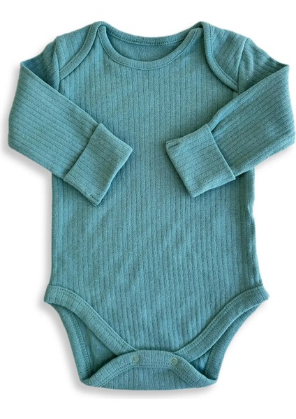 Qiza Unisex Uzun Kollu Kendinden Patikli Zıbın - Bebek Bodysuit