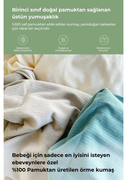 Qiza Unisex Uzun Kollu Kendinden Patikli Zıbın - Bebek Bodysuit modelleri