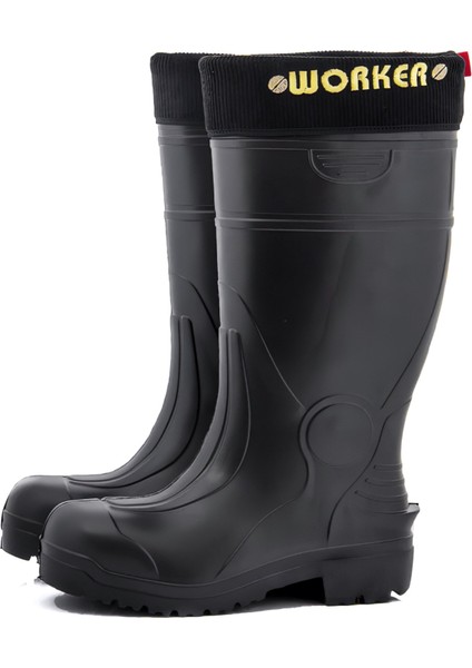 Lemigo Worker Eva Burun Korumalı Siyah Çizme (899)