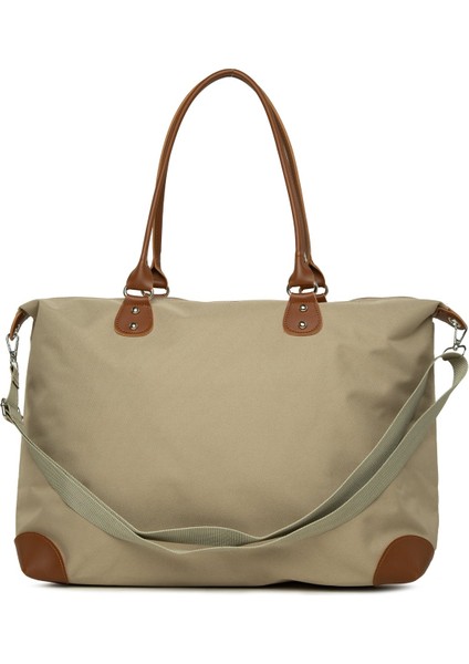 Gri Baby Bag Baskılı Garnili Anne Bebek Çantası