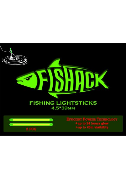 Fishack Powder Balıkçı Fosfor Çiftli 45*39MM
