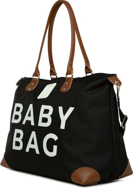 Siyah Baby Bag Baskılı Garnili Anne Bebek Çantası fiyatları
