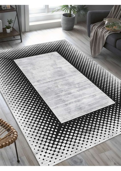 Dijital Baskılı Yıkanabilir Kaymaz Taban Salon ve Oturma Odası Halısı 6012H