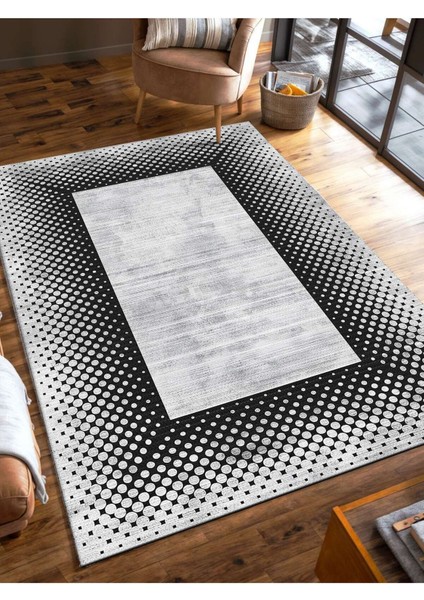 Dijital Baskılı Yıkanabilir Kaymaz Taban Salon ve Oturma Odası Halısı 6012H