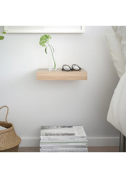 Ahşap Duvar Rafı 30 x 26 x 5 cm Ikea Bej Ayaksız Raf Ikea Dekoratif Raf