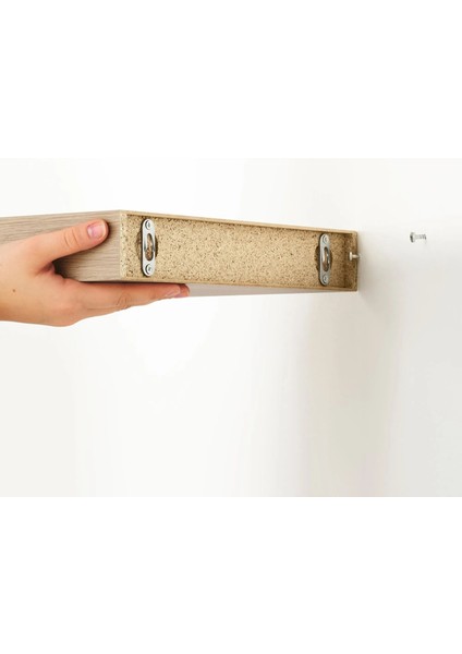 Ahşap Duvar Rafı 30 x 26 x 5 cm Ikea Bej Ayaksız Raf Ikea Dekoratif Raf