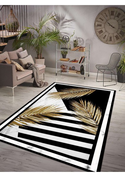 Dijital Baskılı Yıkanabilir Kaymaz Taban Salon ve Oturma Odası Halısı 6111H