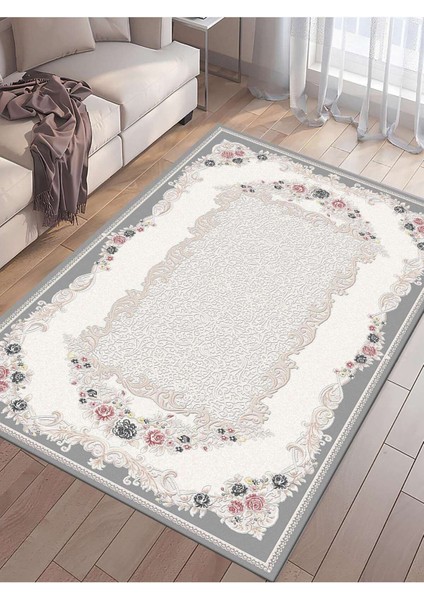 Dijital Baskılı Yıkanabilir Kaymaz Taban Salon ve Oturma Odası Halısı 0039H