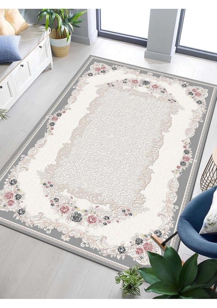 Dijital Baskılı Yıkanabilir Kaymaz Taban Salon ve Oturma Odası Halısı 0039H