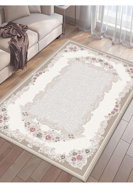 Dijital Baskılı Yıkanabilir Kaymaz Taban Salon ve Oturma Odası Halısı 0039H