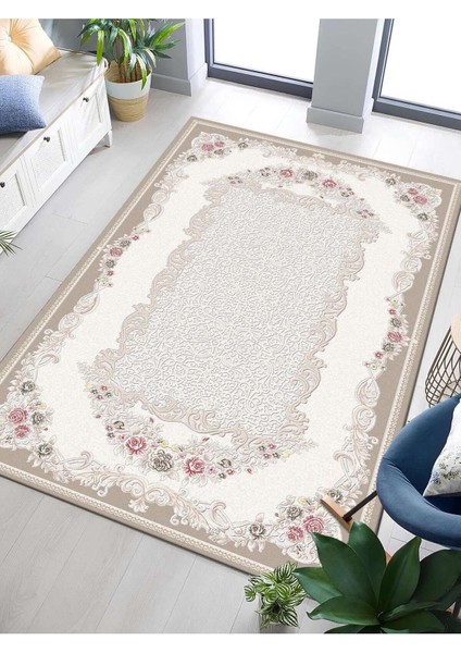 Dijital Baskılı Yıkanabilir Kaymaz Taban Salon ve Oturma Odası Halısı 0039H