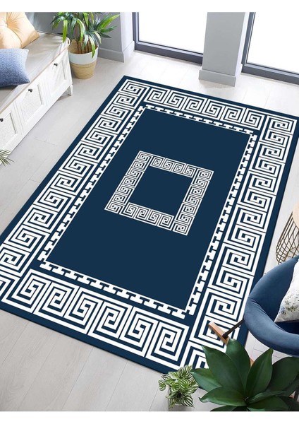Dijital Baskılı Yıkanabilir Kaymaz Taban Salon ve Oturma Odası Halısı 0058H