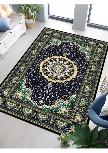 Dijital Baskılı Yıkanabilir Kaymaz Taban Salon ve Oturma Odası Halısı 0376H