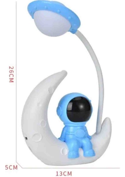 Yaratıcı Ay Astronot Gece Lambası, LED Küçük Masa Yatak Odası Için Lamba Dekorasyon, Noel Hediyesi