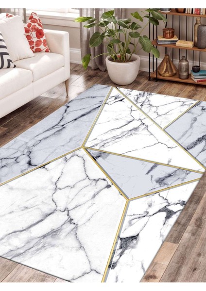 Dijital Baskılı Yıkanabilir Kaymaz Taban Salon ve Oturma Odası Halısı 0555H