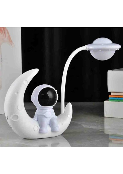 Yaratıcı Ay Astronot Gece Lambası, LED Küçük Masa Yatak Odası Için Lamba Dekorasyon, Noel Hediyesi