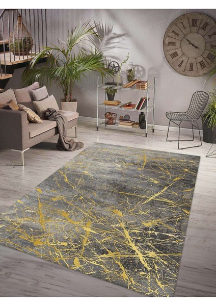 Dijital Baskılı Yıkanabilir Kaymaz Taban Salon ve Oturma Odası Halısı 1080H